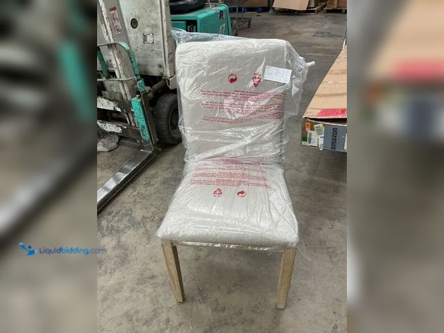 Lot 49-5485809 - Nathan James Gracie Modern Dining Chair, Upholstered Accent Dining Chair in Natural Flax/Brown. Mode...