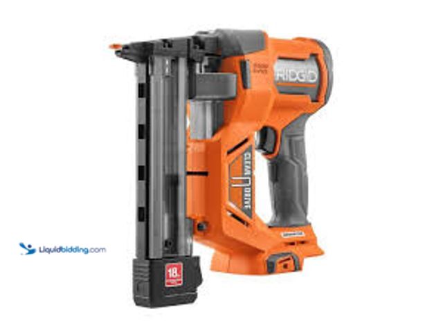 Lot 49-5459806 - RIDGID 18V . Brushless Cordless 18-Gauge 1-1/2 in. Narrow Crown Stapler (Tool only) Model # R09850B....