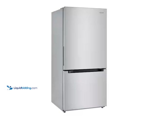 Lot 49-1623907 - Vissani 30 in. 18.7 cu. ft. Bottom Freezer Refrigerator in Fingerprint Resistant Stainless Steel, Ga...