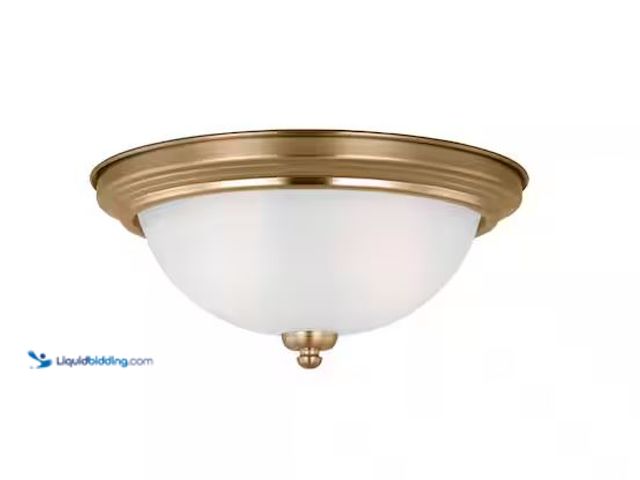 Lot 49-5573387 - Generation Lighting
Geary 12.5 in. 2-Light Satin Brass Traditional Contemporary Ceiling Flush Mount...
