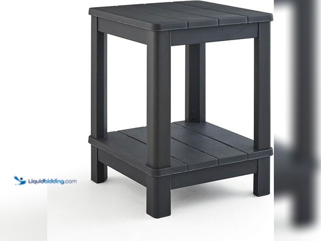 Lot 49-1631032 - Keter Deluxe Adirondack Side Table - Graphite, Model # B0DZGBC2R8, Unused.  Ref#WM0713