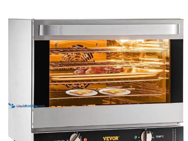 Lot 49-1540235 - VEVOR Commercial Convection Oven, 66L/60Qt, Half-Size Conventional Oven Countertop, 1800W 4-Tier Toa...