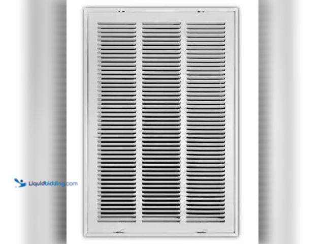 Lot 49-3631030 - Everbilt 16 in. x 25 in. Steel Return Air Filter Grille in White, Model # E190RF16X25, Unused, Scuff...