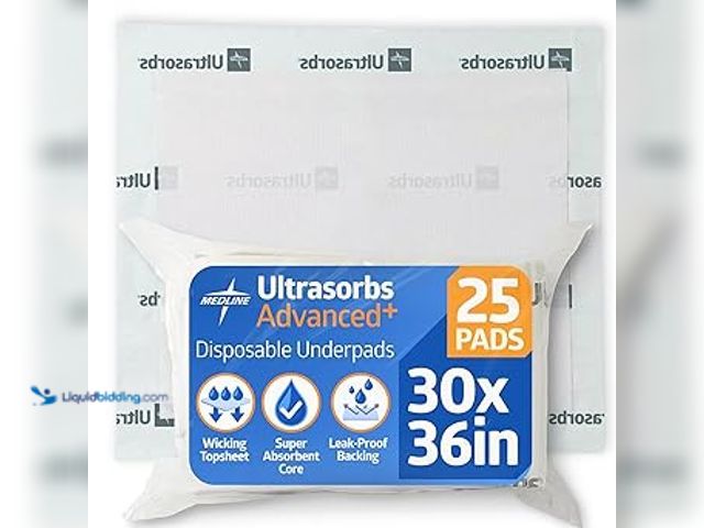 Lot 49-5448515 - Medline Ultrasorbs Drypads, 30" x 36", 25 Count, Super Absorbent Disposable Bed Pads, Large Incontin...