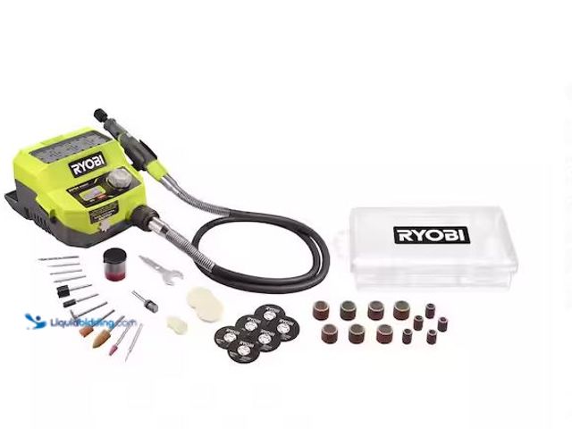 Lot 49-1568939 - RYOBI ONE+ 18V Cordless Rotary Tool Station (Tool Only) Model # PCL480B, Used, Missing All Bits, Has...