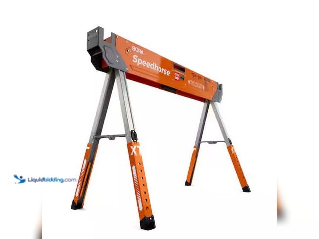 Lot 49-1571107 - Lot of (2) BORA 30 in. to 36 in. H Steel Speed Horse XT Adjustable Height Sawhorse with Auto Release...