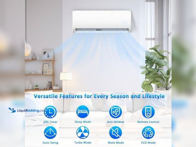 Lot 49-3562139 - TMWINGS
12000BTU Mini Split Air Conditioner and Heater 115-Volt WallMounted AC Unit Wifi Enabled Wo...