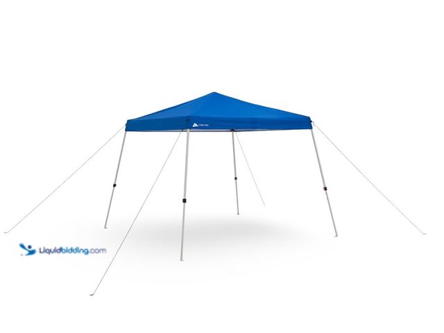 Lot 49-5543031 - Ozark Trail 10' x 10' Blue Instant Slant Leg Pop-Up Outdoor Canopy. Unused