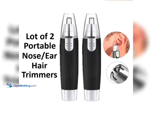 Lot 49-1820647 - Lot of 2 Portable Battery Operated Nose Hair Trimmers - NEW - Perfect grooming tool for nose, ears o...