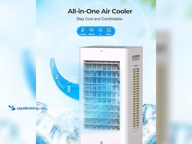 Lot 49-3513551 - Evaporative Air Cooler Portable: Fans That Blow Cold Air for Room, Bedroom, Indoor, Office - Swamp C...