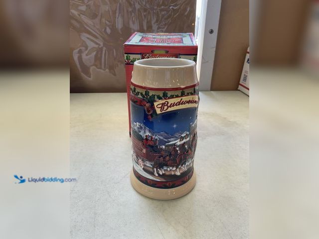 Lot 49-5515076 - Other 2002 ANHEUSER-BUSCH BUDWEISER “OLD TOWNE HOLIDAY” BEER STEIN MUG NEW IN BOX