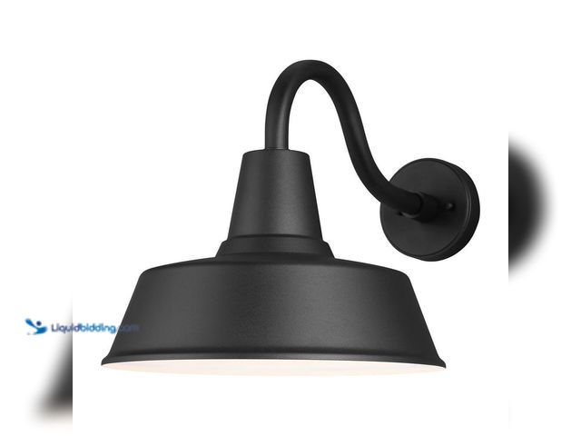 Lot 49-5447740 - Generation Lighting Barn Light 1 Light Matte Black Modern Farmhouse Outdoor Medium Lantern Wall Scon...