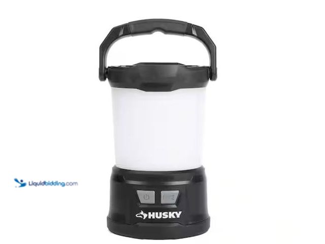 Lot 49-3611991 - Husky 2200 Lumens Hybrid Power LED Rechargeable Dimmable Lantern, Model # 91390, Slightly used, No c...
