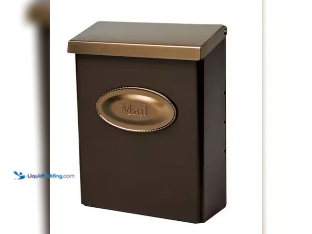 Lot 49-2001628 - Architectural Mailboxes Designer Venetian Bronze with Brushed Brass, Medium, Steel, Locking, Wall Mo...