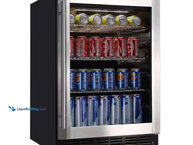 Lot 49-1598942 - Vissani 23.4 in. 50 Bottle, 154 Can, Wine and Beverage Cooler with Stainless Steel Door, Model # HVB...