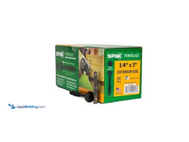 Lot 49-5485921 - QTY 2 - SPAX 1/4 in. x 3 in. Exterior Washer Head Structural Wood Lag Screws Powerlags Torx T-Star (...