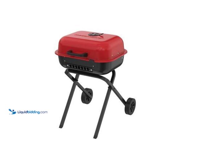 Lot 49-5549791 - Megamaster Traverse Portable Charcoal Grill in Red. Model # 810-0076. Unused