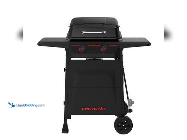 Lot 49-5544273 - Megamaster 2-Burner Propane Gas Grill in Black. Model # 720-1065. Unused