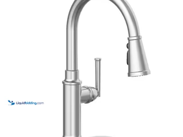 Lot 49-1574861 - Glacier Bay Oswell Single-Handle 3-Function Pull-Down Sprayer Kitchen Faucet in Stainless Steel, Mod...