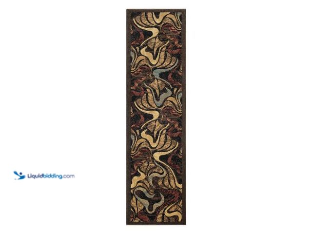 Lot 49-5454111 - Home Dynamix Catalina Black/Brown 2 ft. x 7 ft. Abstract Runner Rug.  Model # 4A-4473-450. item is u...