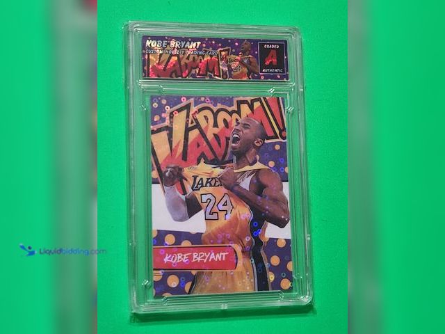 Lot 49-1913947 - LOS ANGELES LAKERS AND NBA LEGEND KOBE BRYANT CUSTOM KABOOM BASKETBALL CARD INCASES GRADED AUTHENTIC...