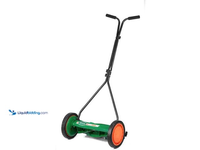 Lot 49-2026167 - Scotts Scott's 16 in. Manual Walk Behind Push Reel Lawn Mower, Model # 415-16S. MSRP: $129.00.  Slig...
