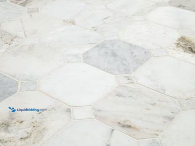 Lot 49-2026043 - MSI Arabescato Venato White 5 in. Hexagon 10 in. x 13 in. Honed Marble Mosaic Floor and Wall Tile (8...
