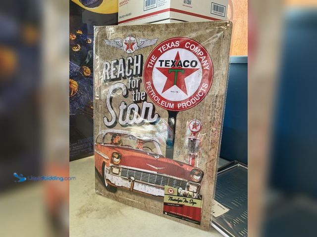 Lot 49-5341694 - NEW COLLECTIBLE METAL SIGN “TEXACO” MEASURES APPROXIMATELY 12 INCH BY 16 INCH