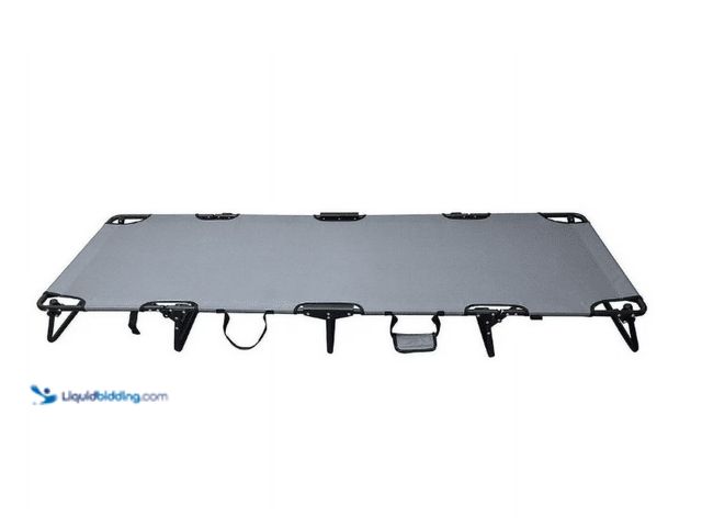Lot 49-1622908 - Ozark Trail Folding Camping Cot for Adults, Gray, Model # 575222454, Unused  Ref#WM0713