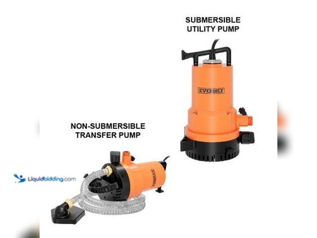 Lot 49-5549789 - Everbilt 1/4 HP 2-in-1 Submersible Utility and Transfer Pump.Model # UTA02510. Used