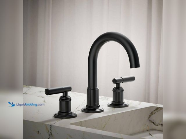 Lot 49-3566111 - KOHLER Torrington 8 in. Widespread Double Handle Bathroom Faucet in Matte Black. Model #R34478-4D-BL...