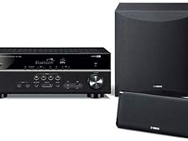 Lot 49-3465260 - Yamaha Audio YHT-4950U 4K Ultra HD 5.1-Channel Home Theater System with Bluetooth, black Model#YHT-4...