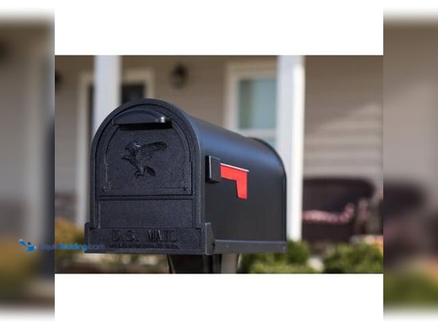 Lot 49-5544691 - Architectural Mailboxes Arlington Textured Black, Large, Steel, Post Mount Mailbox, Model # AR15B0AM...