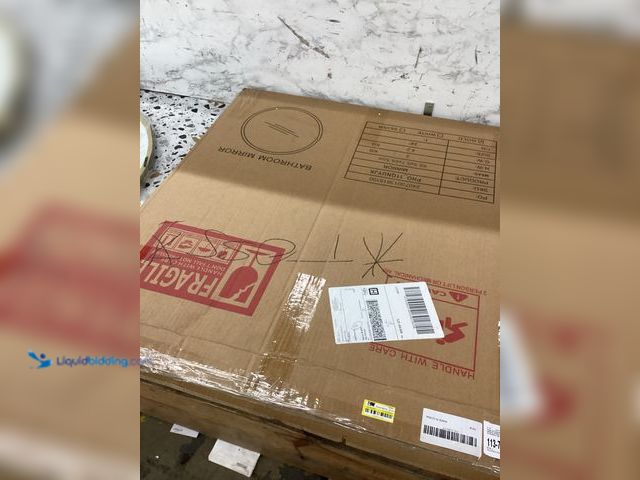 Lot 49-5460994 - Round Bathroom Mirror PHO_11QNUYJK (Gold) Item is unused.