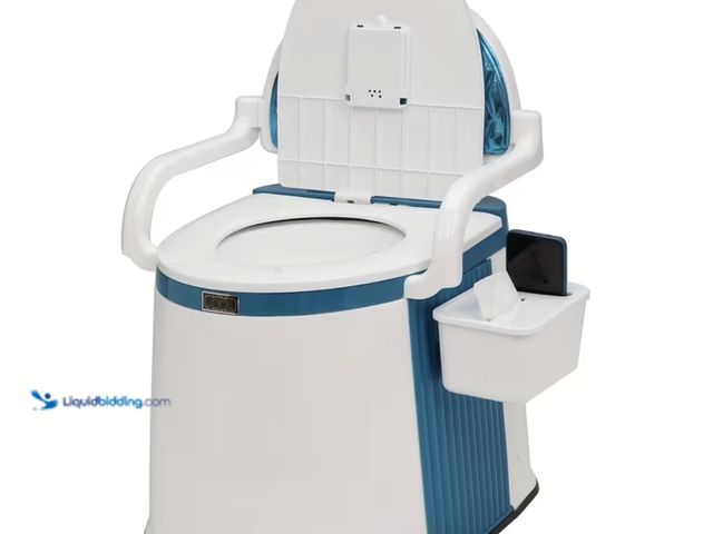 Lot 49-1975252 - Portable Camping Toilet. Full size at 19” ground to seat, 19” wide, 22” long and 28” high overall. 4...
