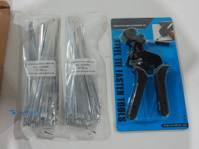 Lot 49-2001312 - The Best Electricians Tools Stainless Steel Cable Tie Tensioning Tool with (200) Cable Ties, Precise...