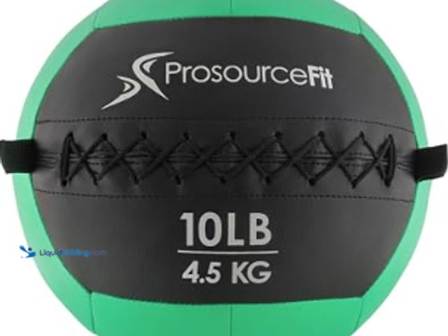 Lot 49-2023217 - ProsourceFit Soft medicine balls, wall balls and full body dynamic exercises, color-coded weight, 10...