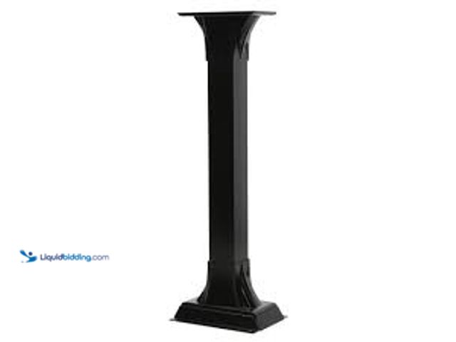 Lot 49-5435514 - Architectural Mailboxes
Callaway Adjustable, Aluminum, Top Mount, Mailbox Post, Black Unused (attac...