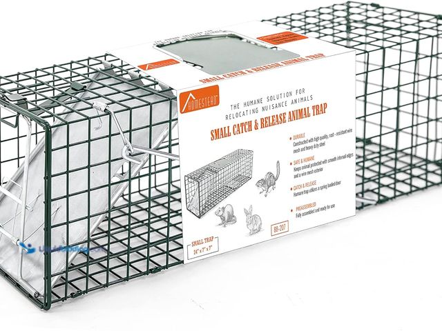 Lot 49-5437343 - HOMESTEAD Heavy Duty Live Trap - Professional Style One-Door Live Animal Traps for Rabbit, Squirrel,...