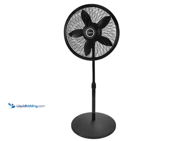 Lot 49-2005655 - Lasko Cyclone 18 in. 3 Speed Oscillating Pedestal Fan for Home in Black with Adjustable Height, Tilt...