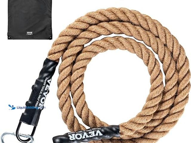 Lot 49-5448526 - VEVOR Gym Climbing Rope, 1.5" Diameter Mutiple Length Gym Fitness Training Rope, Adult Training Rope...