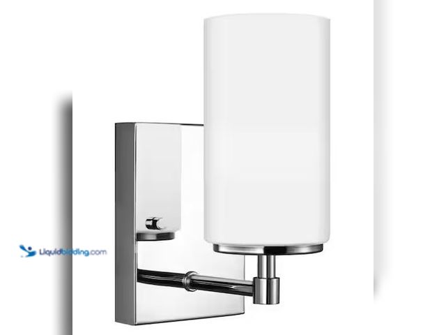 Lot 49-5460936 - Generation Lighting
Alturas 4.375 in. 1-Light Chrome Modern Contemporary Wall Sconce Bathroom Vanit...