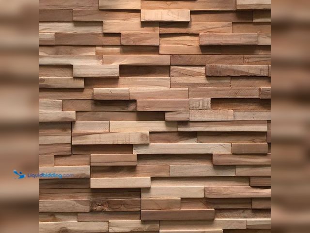 Lot 49-5410435 - WALL!SUPPLY 0.79 in. x 7.09 in. x 19.49 in UltraWood Teak Firenze Jointless Z-shape Interlocking (10...