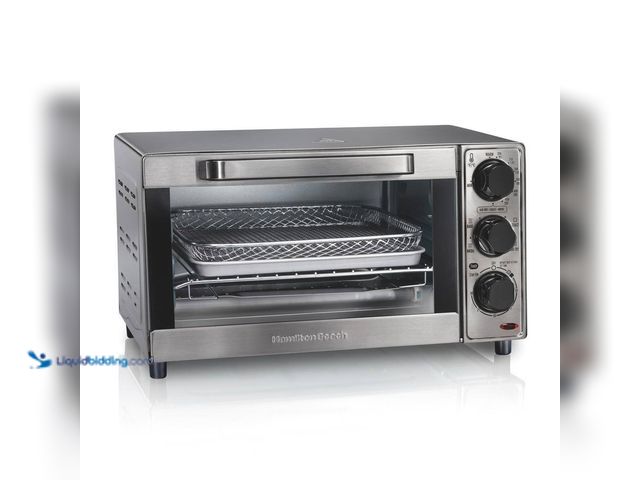 Lot 49-5413426 - Hamilton Beach
Sure Crisp 1120 W 4-Slice Stainless Steel Toaster Oven with Air Fry Unused