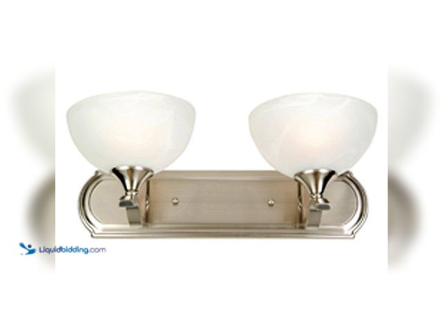 Lot 49-3523257 - Rick 2-Light Satin Nickel Bath Vanity Light Unused