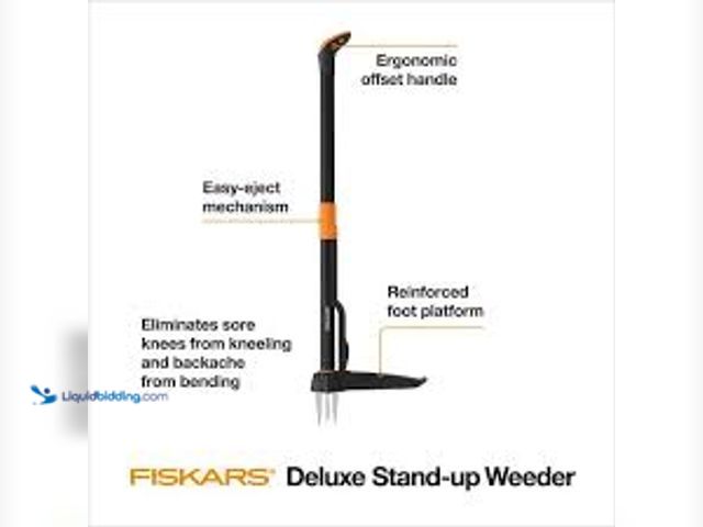 Lot 49-5485641 - Fiskars 34 in. Stand up 4 Claw Long Handle Weed Puller Tool; Heavy Duty Garden, Lawn and Dandelion W...