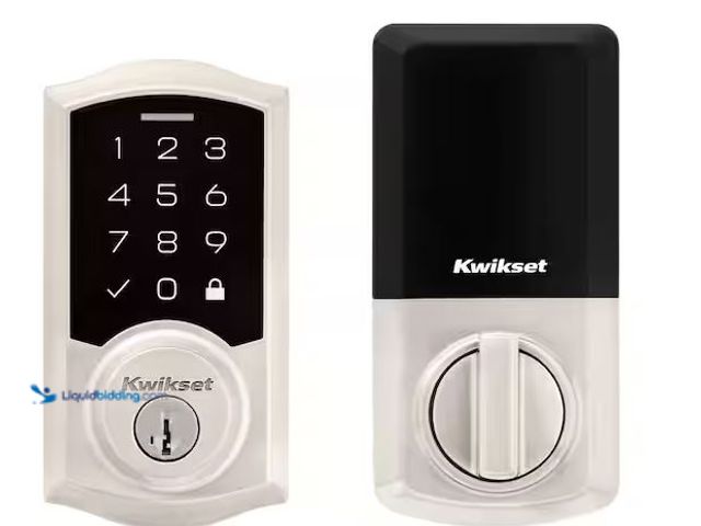 Lot 49-3530423 - Kwikset
SmartCode 270 Traditional Satin Nickel Touchpad Single Cylinder Electronic Deadbolt Featuri...