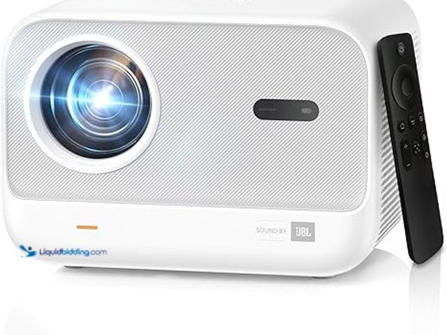 Lot 49-3472675 - [Sound by JBL & Seamless Autofocus] Yaber 1080P Projector with Wi-Fi 6 and Bluetooth, Portable Outdo...