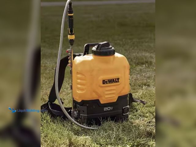 Lot 49-1631297 - DEWALT Lithium-Ion Powered Battery Backpack Sprayer, Model # DXSP190681, New. (NOTE: Factory sealed....