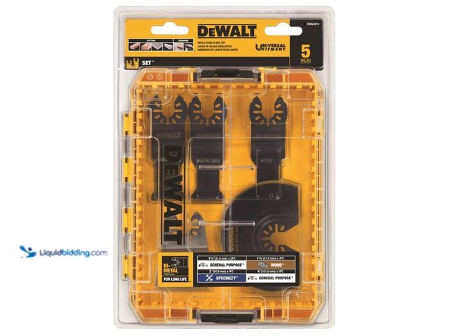 Lot 49-5406267 - Dewalt Oscillating Blade Set (5-Piece), Model # DWA4216, New.